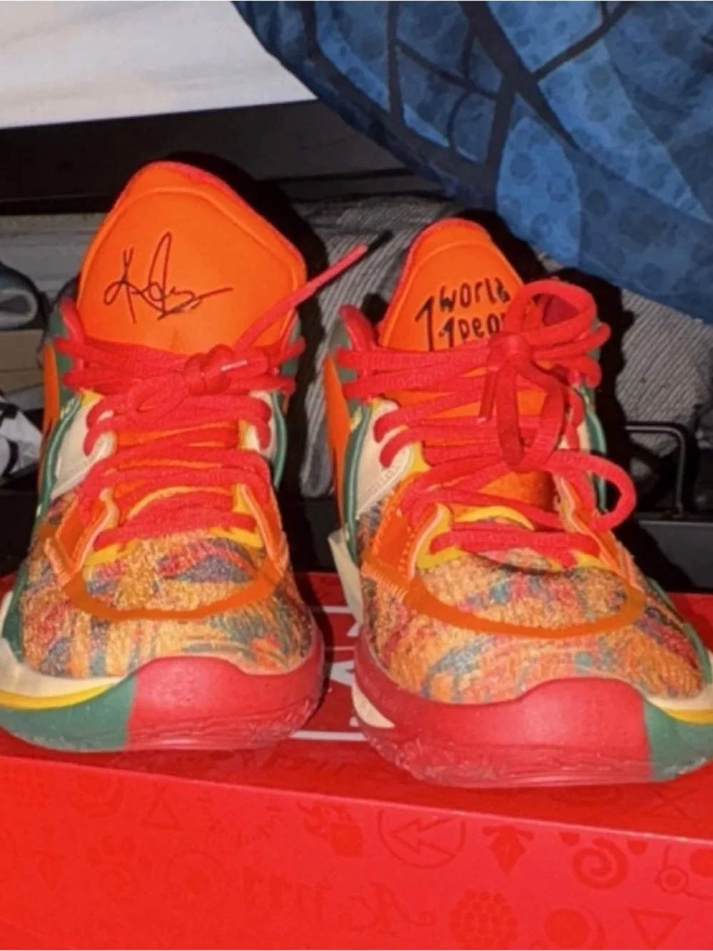 Nike Kyrie Infinity GS Boys' Basketball Shoes Orange Multicolor Size 6y